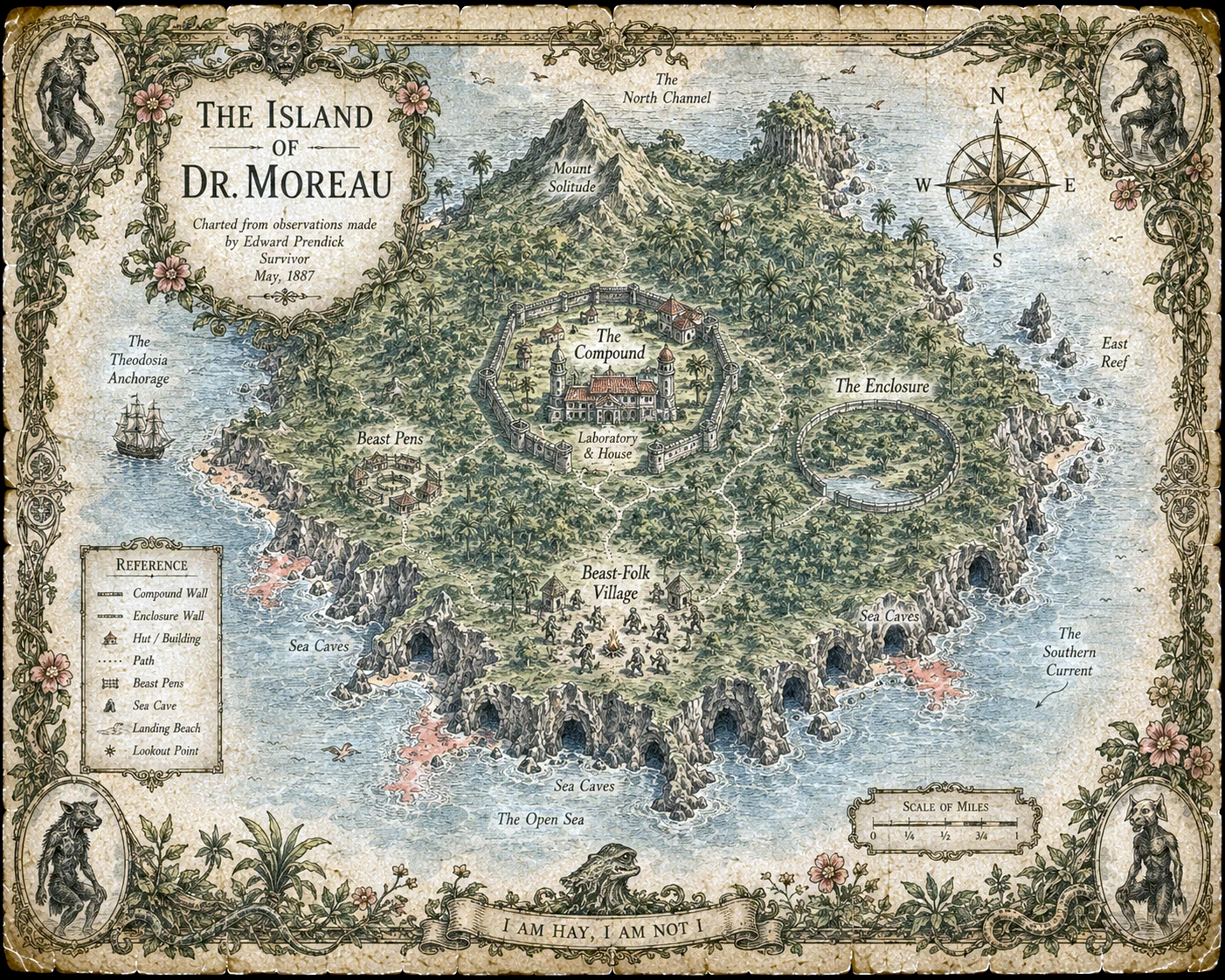 The Island of Dr. Moreau - Atlas of the Imagined artwork by Cryolith