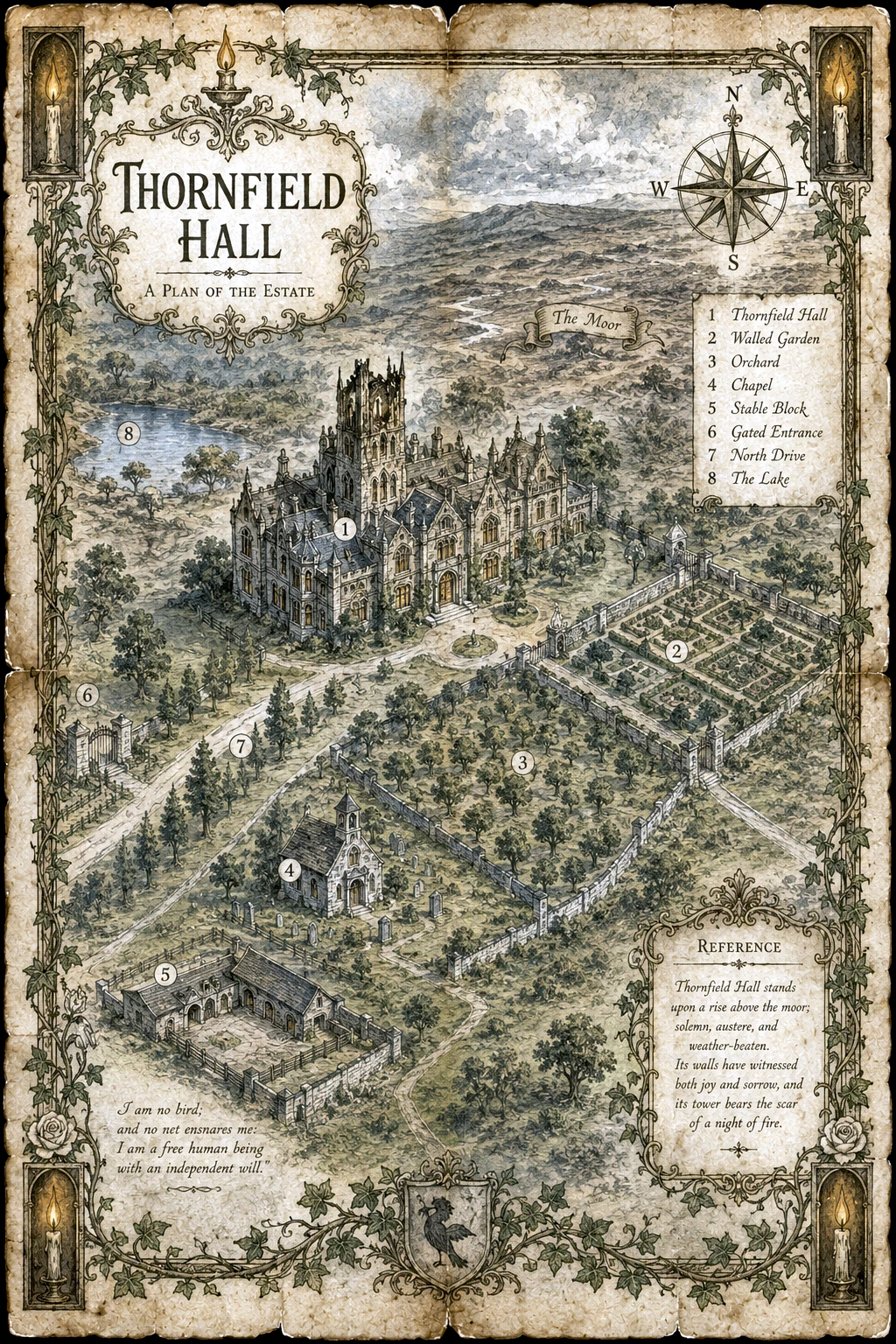 Thornfield Hall - Atlas of the Imagined artwork by Cryolith