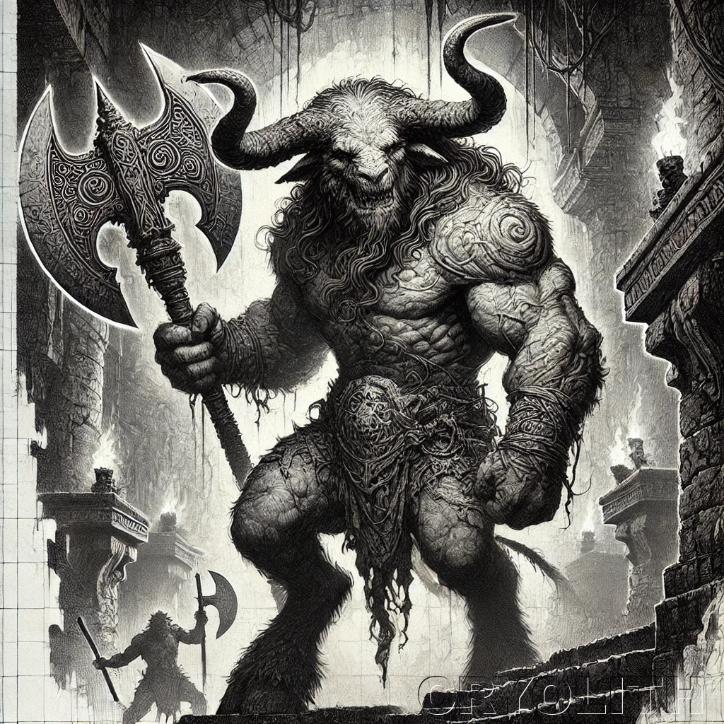 Minotaur - Beasts Deconstructed artwork by Cryolith