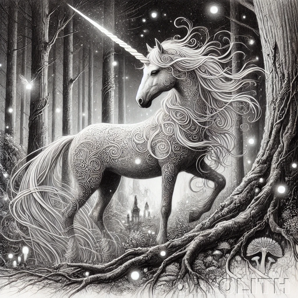 Unicorn - Beasts Deconstructed artwork by Cryolith