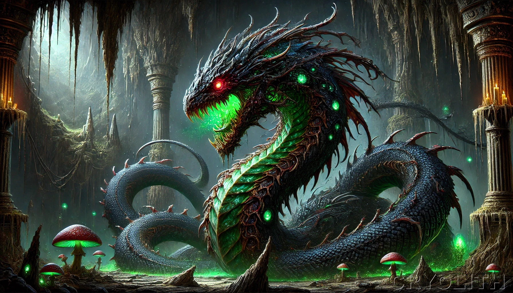 Basilisk - Mystical Beasts artwork by Cryolith