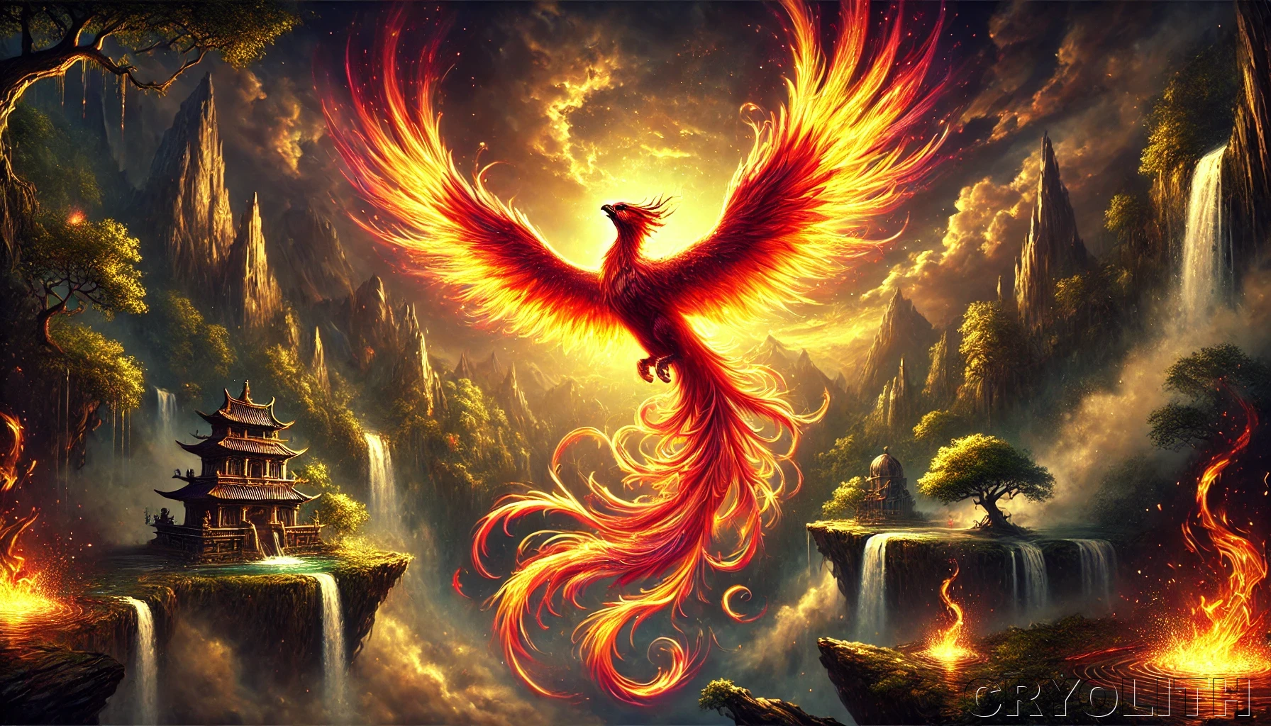 Phoenix - Mystical Beasts artwork by Cryolith