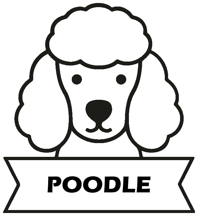 Poodle - Breed Badges artwork by Cryolith