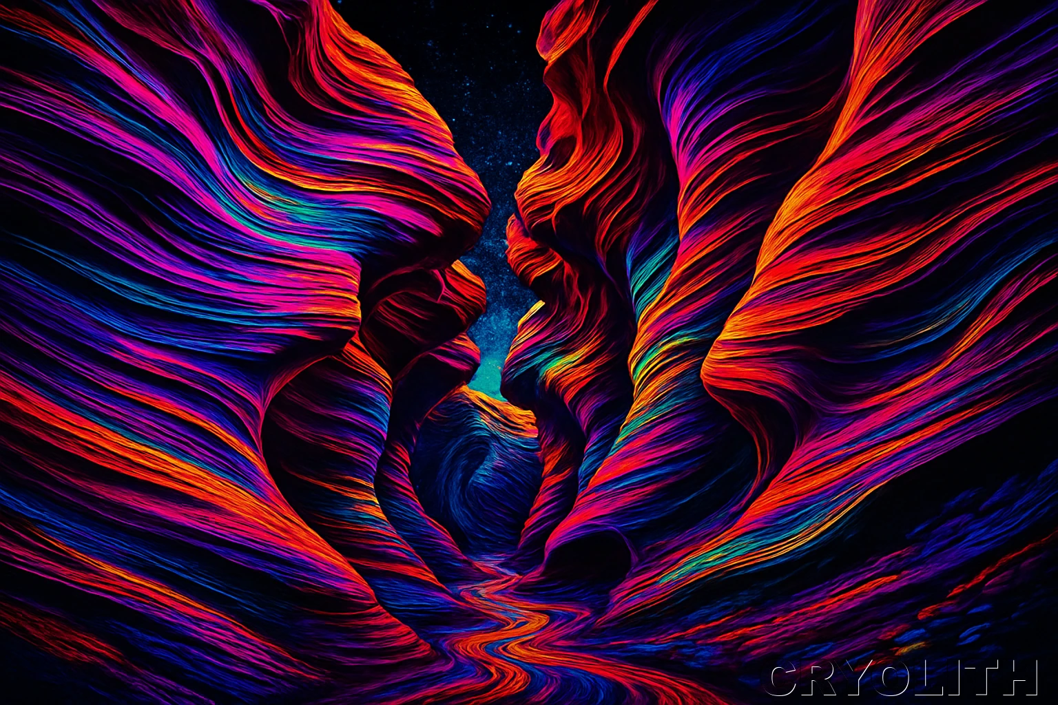 Canyon of Flowing Light - Chromatic Journeys artwork by Cryolith