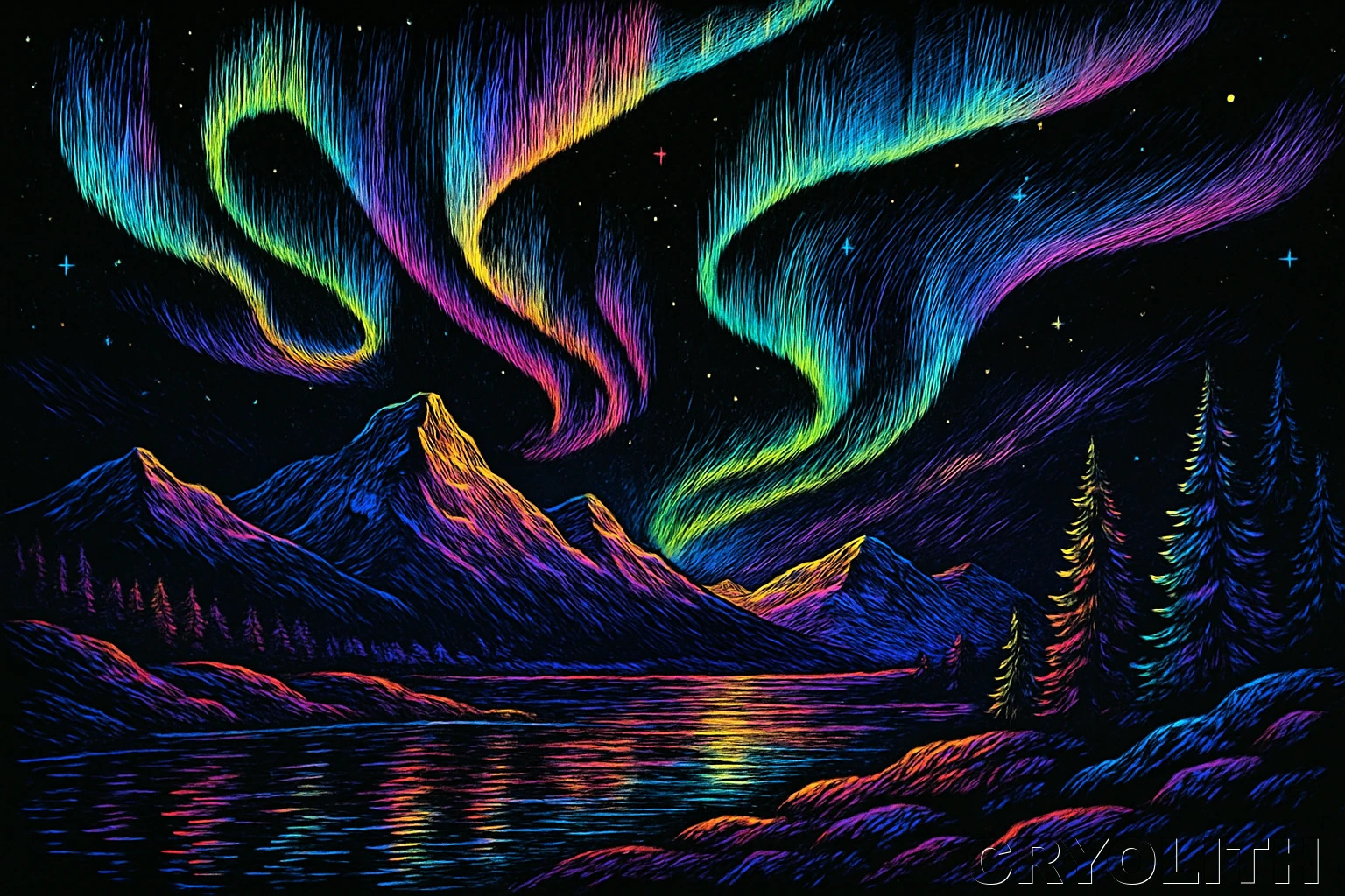 Celestial Paintbrush - Chromatic Journeys artwork by Cryolith