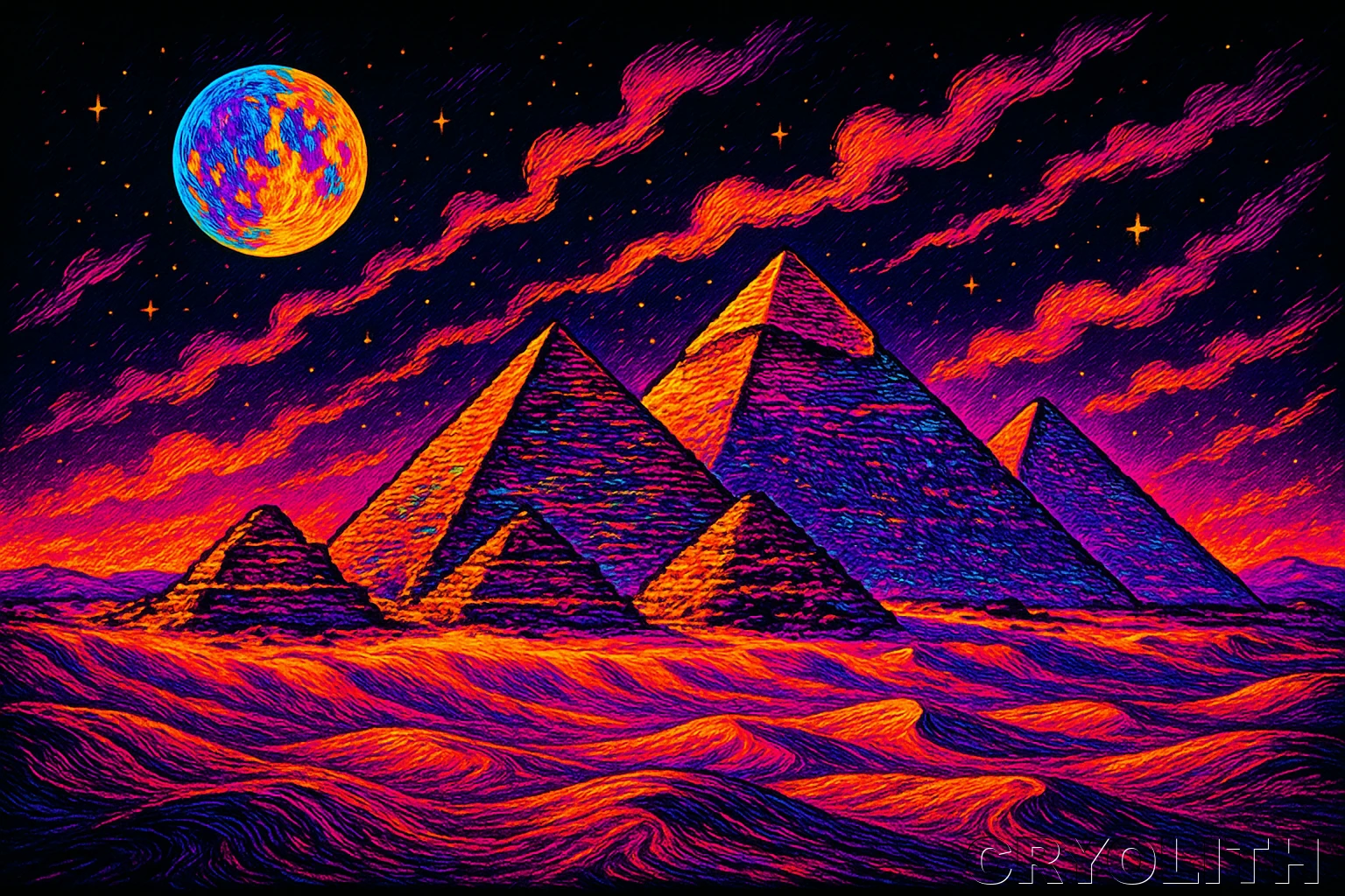 Pharaoh's Fever Dream - Chromatic Journeys artwork by Cryolith