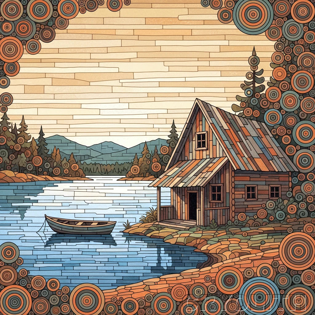 Lakeside Repose - Circular Harmony artwork by Cryolith