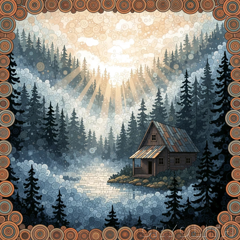 First Light in the Pines - Circular Harmony artwork by Cryolith