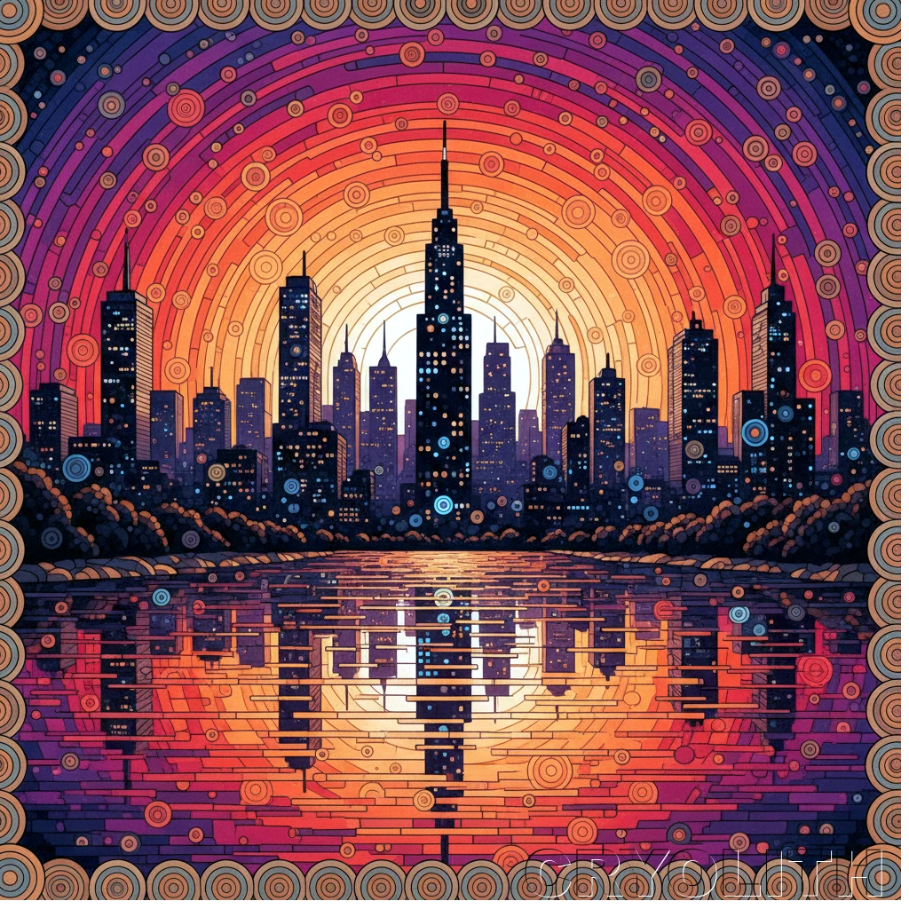 Solar City - Circular Harmony artwork by Cryolith