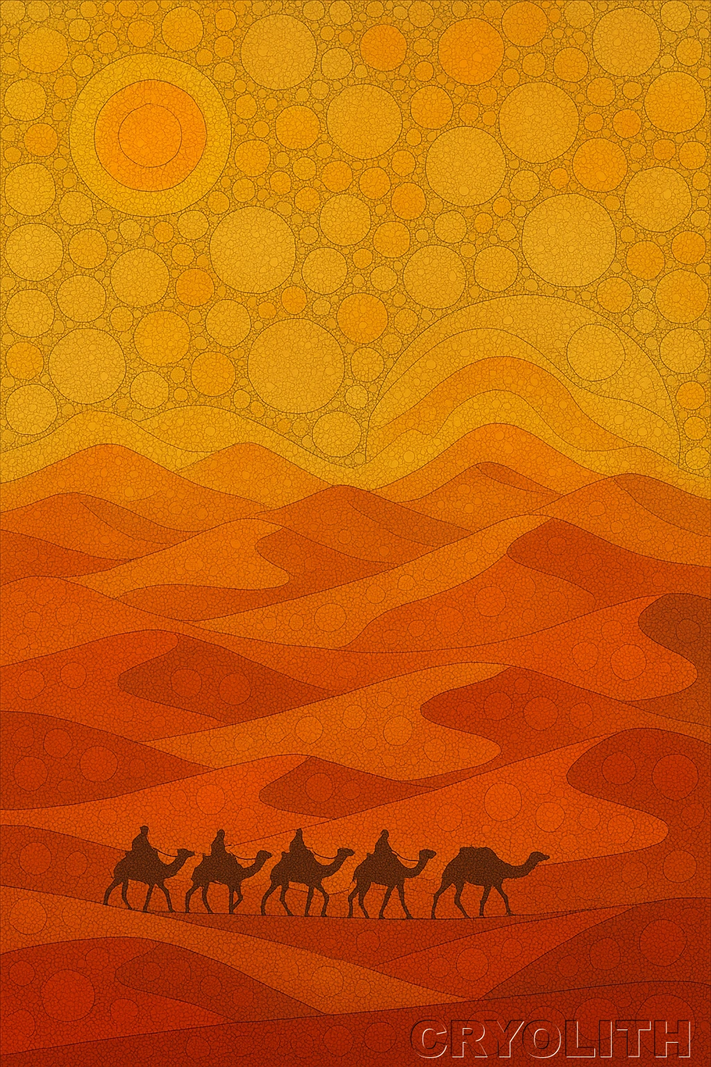 Journey Through Ochre - Circular Harmony artwork by Cryolith