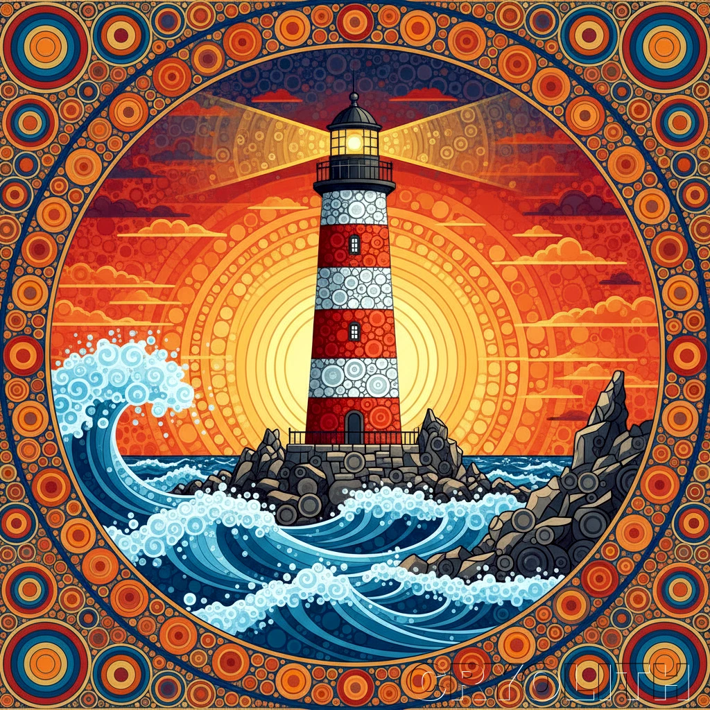 Beacon of the Crimson Sea - Circular Harmony artwork by Cryolith