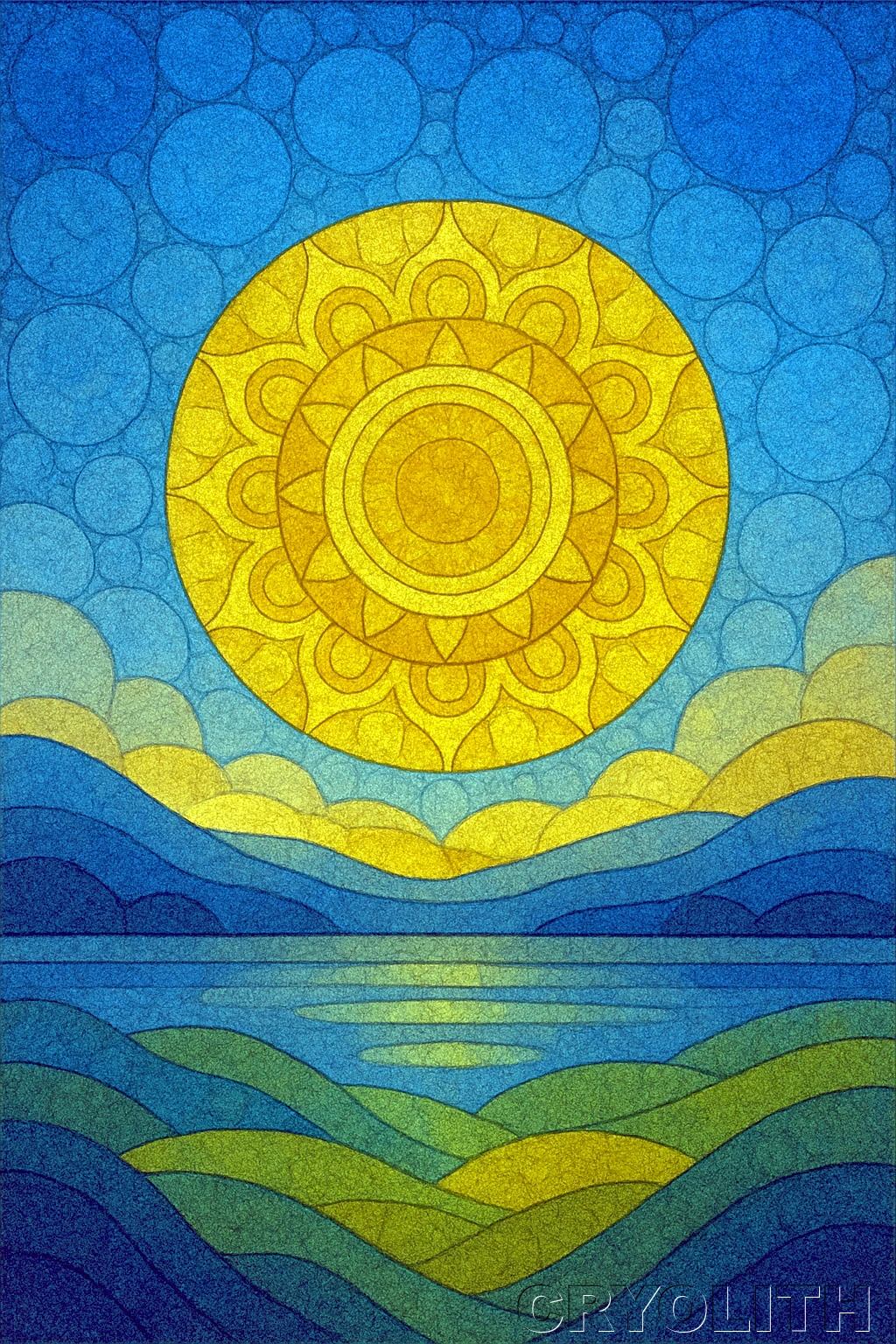 Mandala Sunrise - Circular Harmony artwork by Cryolith