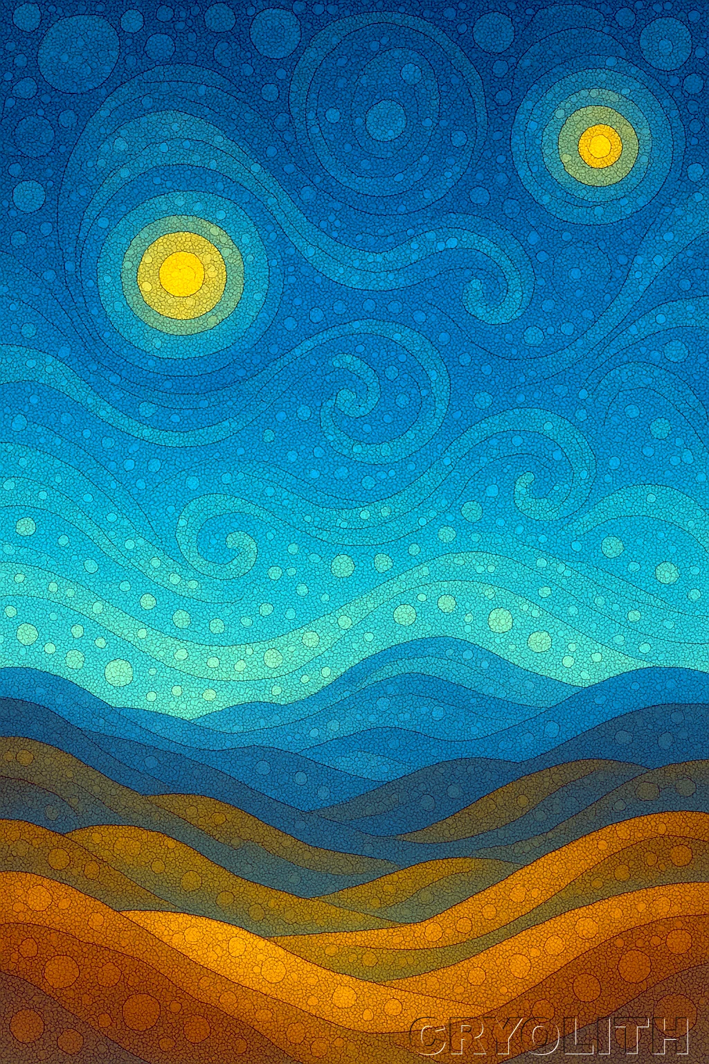 Whispers of a Starry Night - Circular Harmony artwork by Cryolith