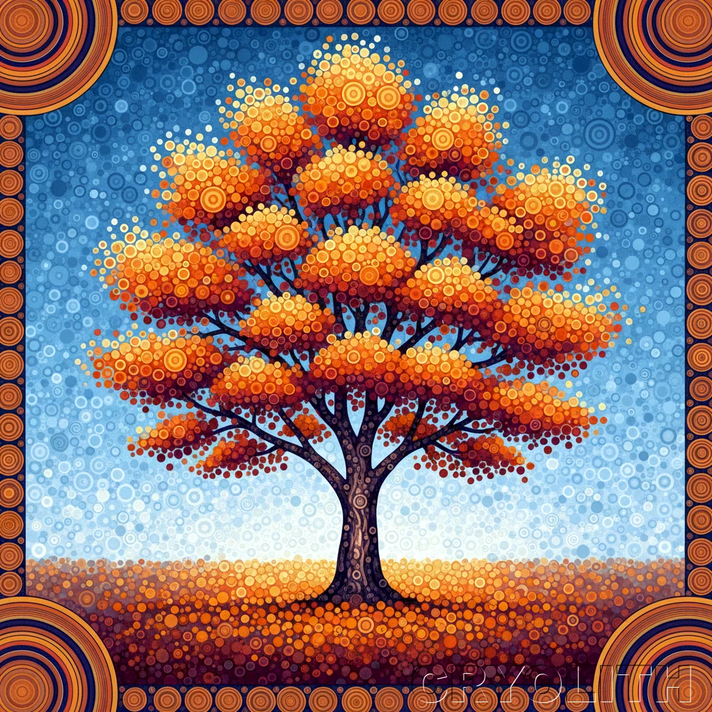 The Auburn Mandala - Circular Harmony artwork by Cryolith