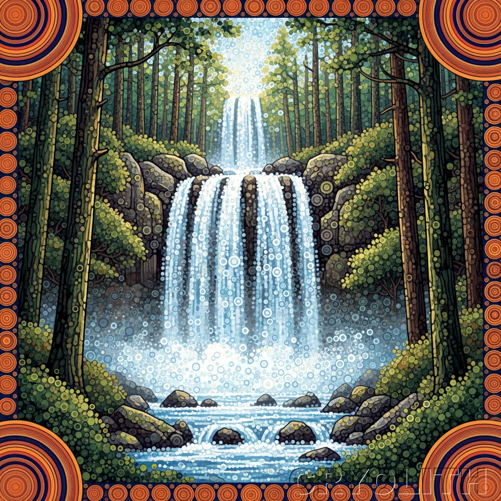 Sanctuary Falls - Circular Harmony artwork by Cryolith