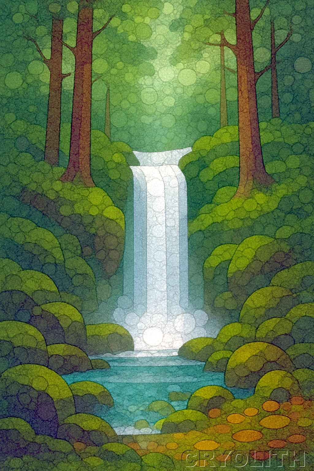 Forest Cascade - Circular Harmony artwork by Cryolith