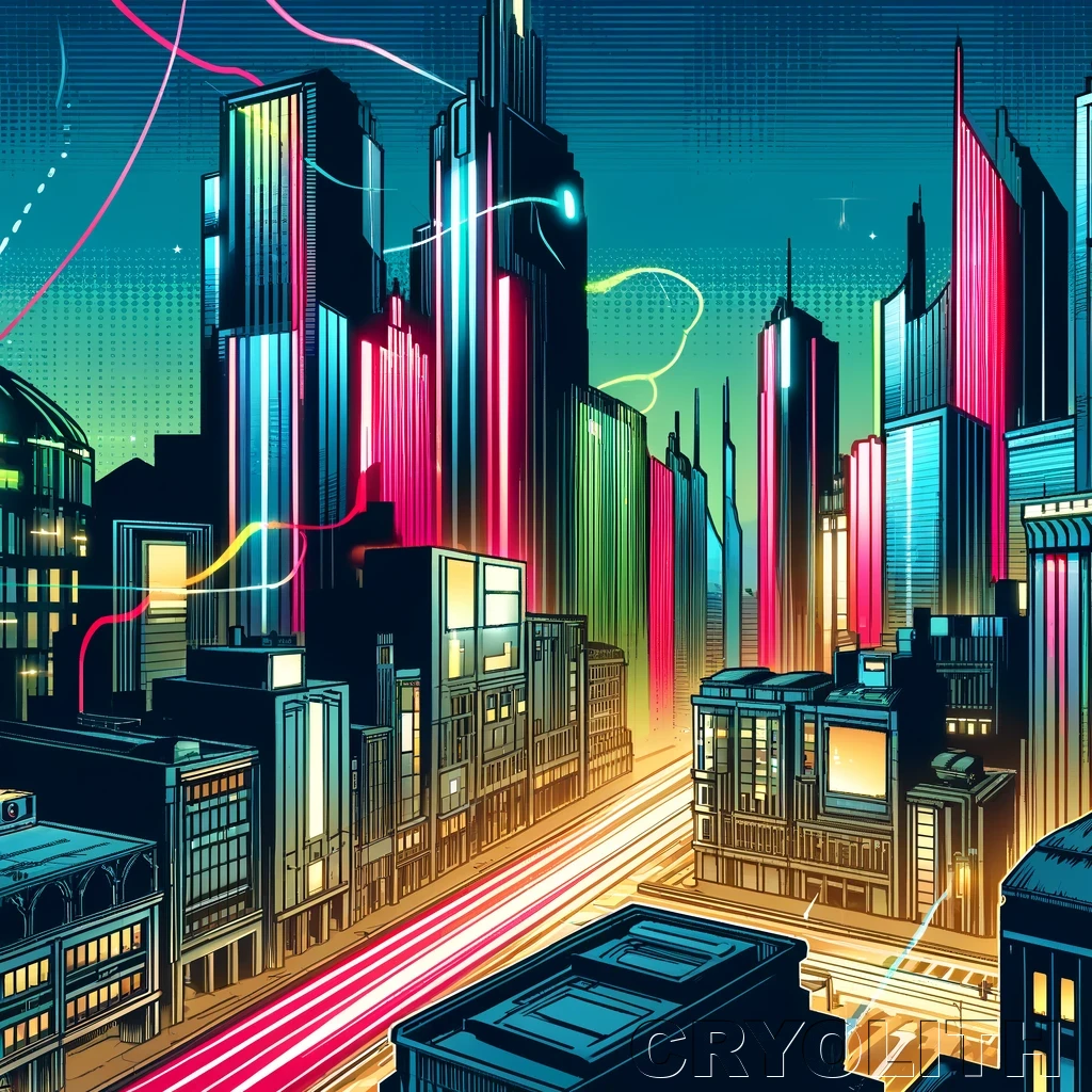 Electric Skyline - CityScapes artwork by Cryolith