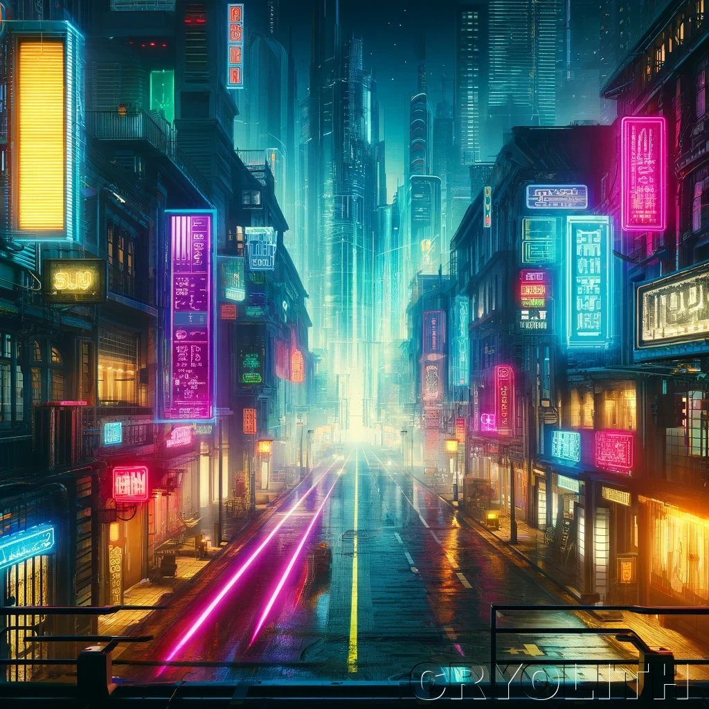 Neon Dystopia - CityScapes artwork by Cryolith
