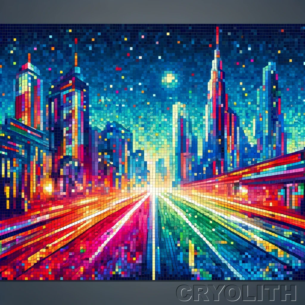 Pixellated Pathways - CityScapes artwork by Cryolith