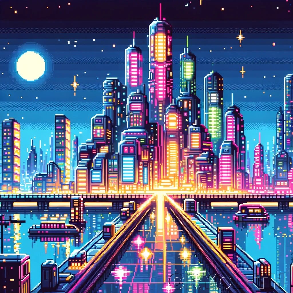 Retro Skyline - CityScapes artwork by Cryolith