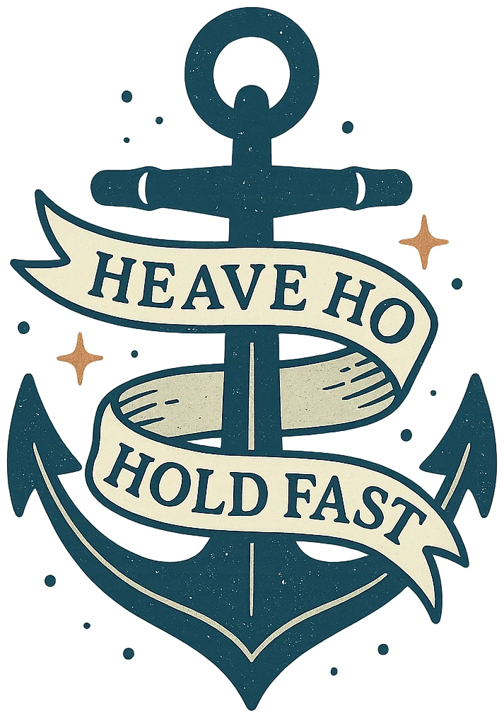 Anchor & Shanty Banner - Coastal Folk artwork by Cryolith
