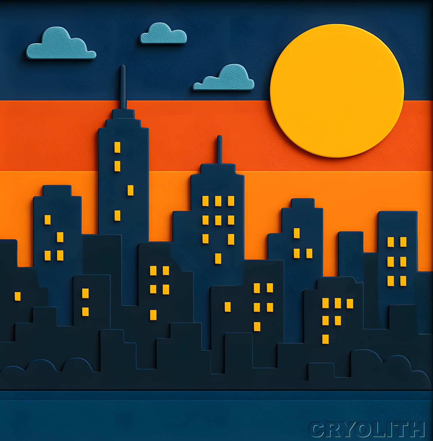 Neon Sundown - Cut of Light artwork by Cryolith