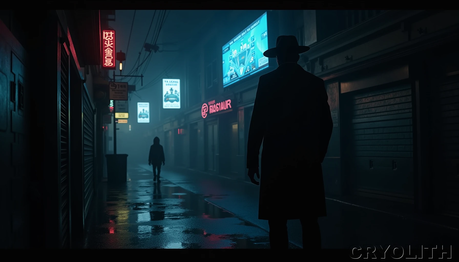 A Meeting in the Mist - Neon Shadows artwork by Cryolith