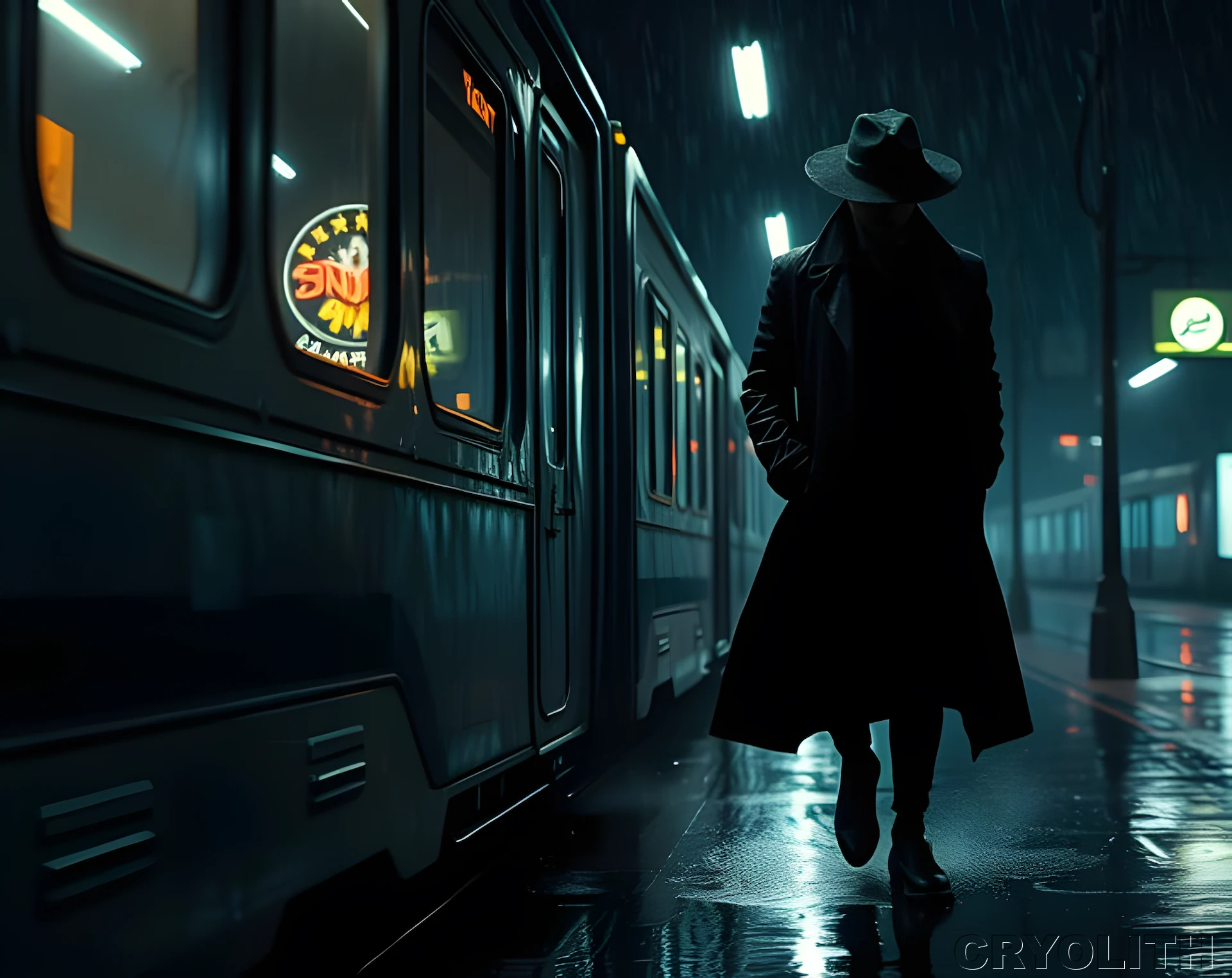End of the Line - Neon Shadows artwork by Cryolith
