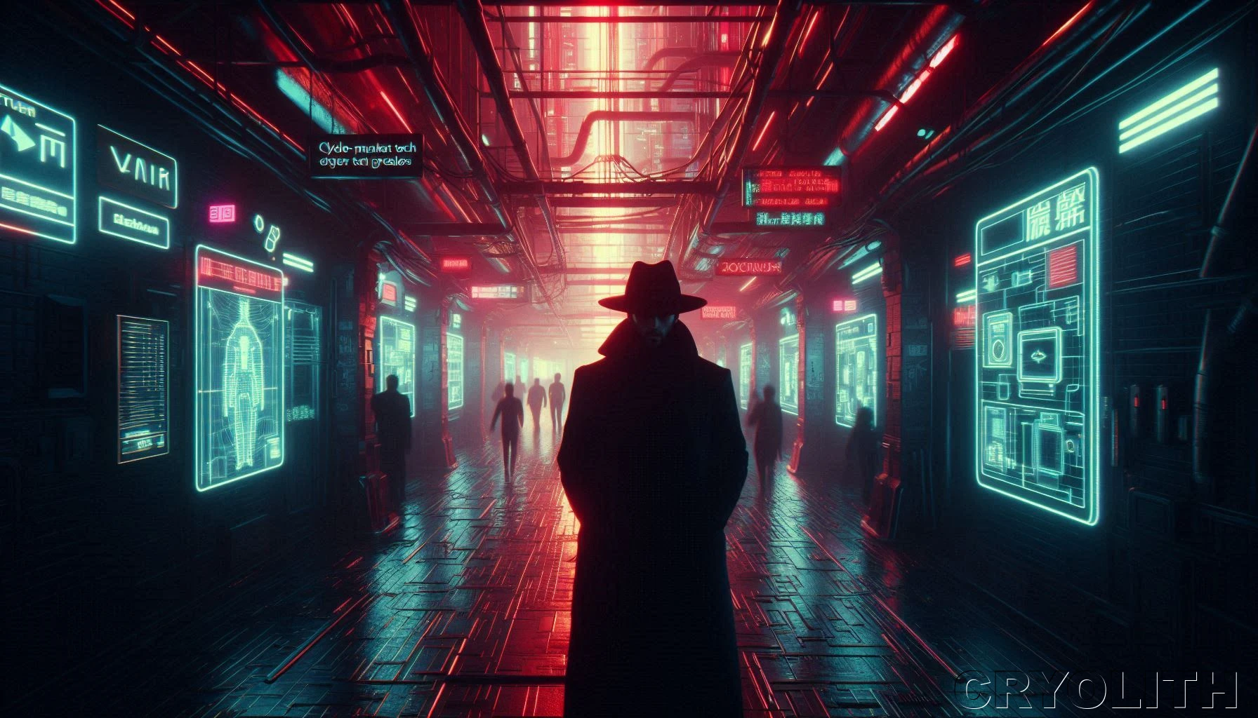 Ghost in the Circuit - Neon Shadows artwork by Cryolith