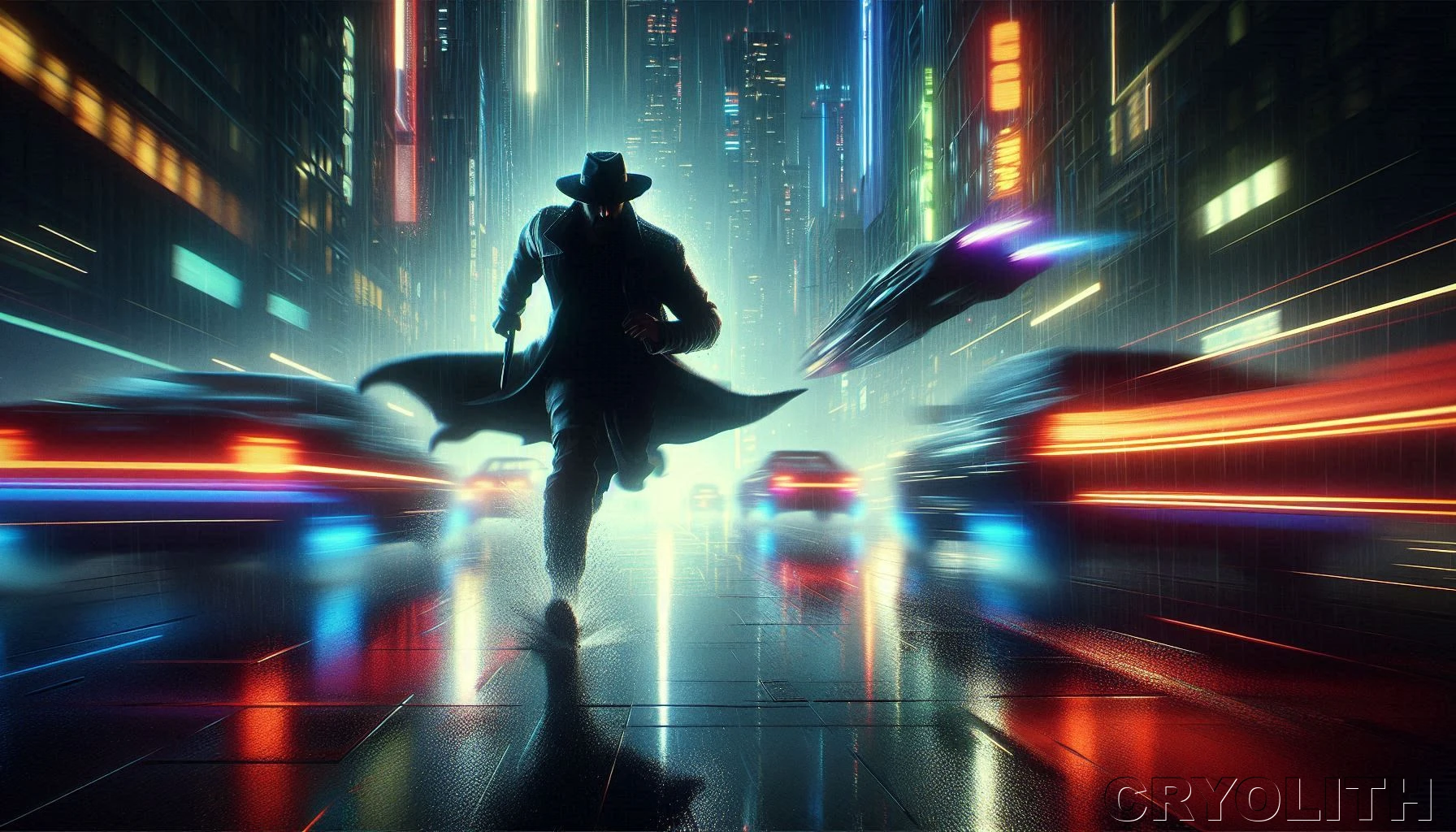 Into the Maelstrom - Neon Shadows artwork by Cryolith