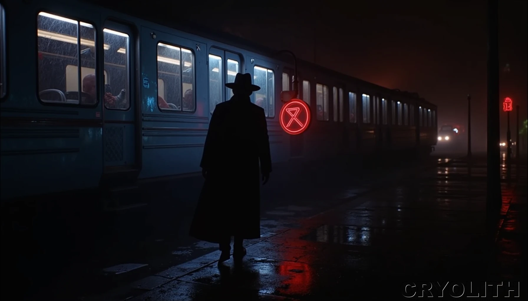 Last Train to Nowhere - Neon Shadows artwork by Cryolith