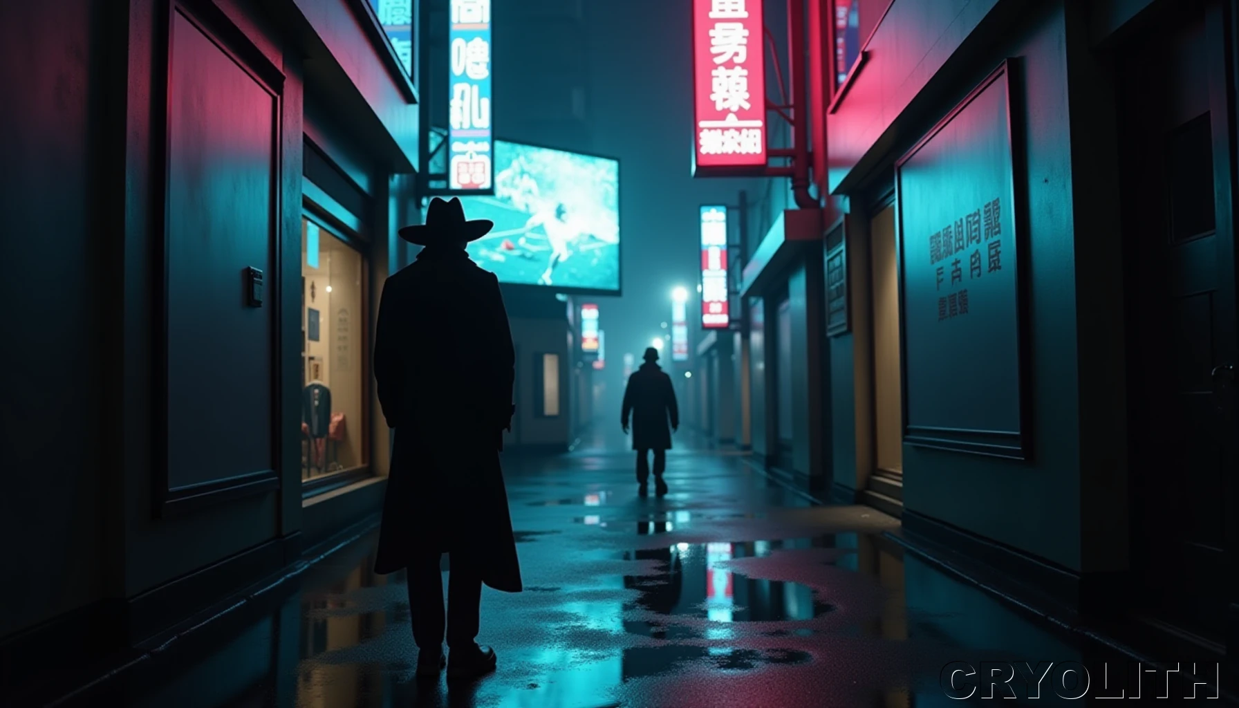 Reflections of Pursuit - Neon Shadows artwork by Cryolith