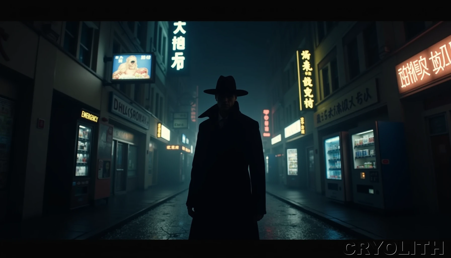 Shadows in the Alley - Neon Shadows artwork by Cryolith