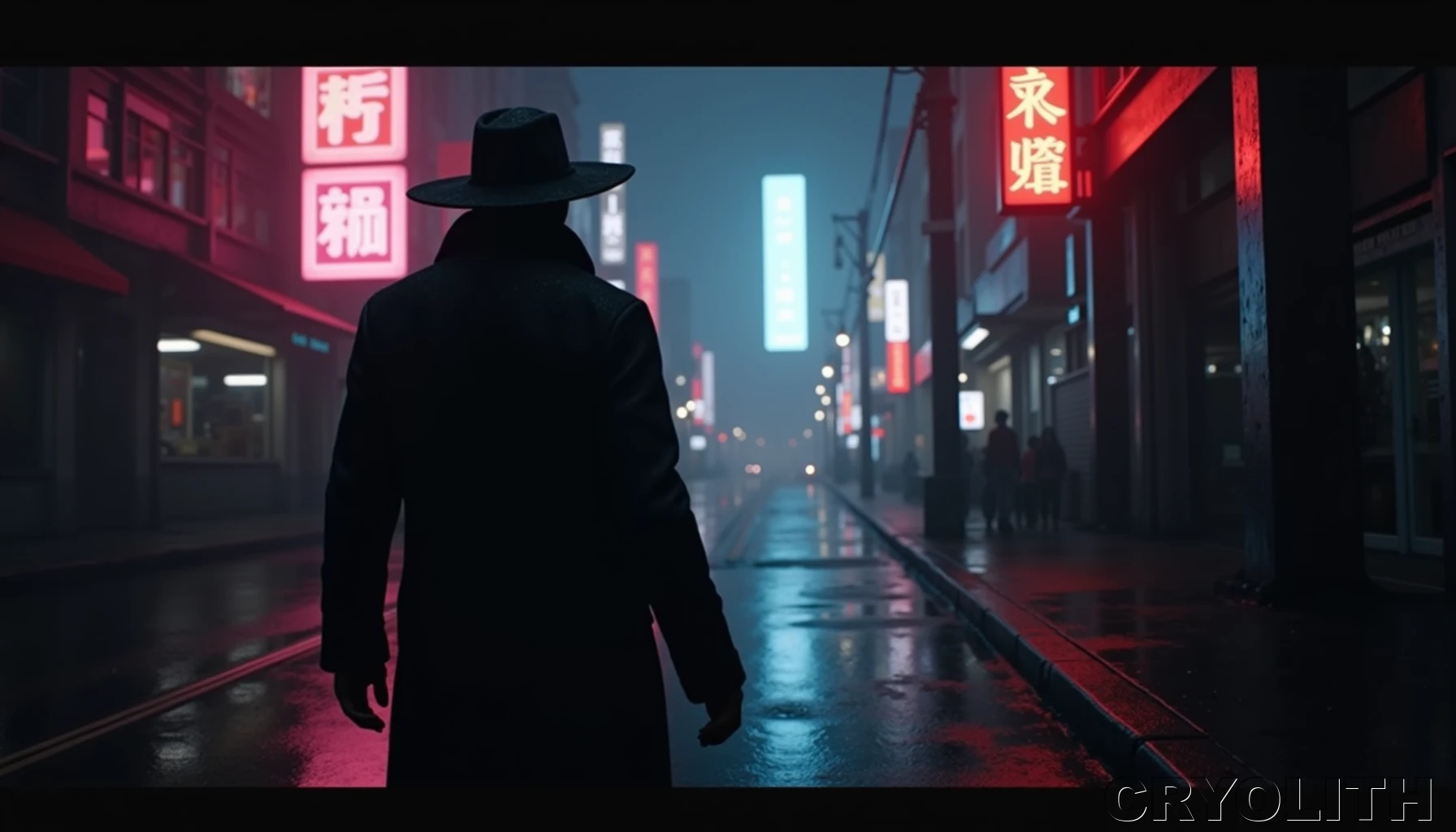 The Thin Line Between Hunter and Hunted - Neon Shadows artwork by Cryolith