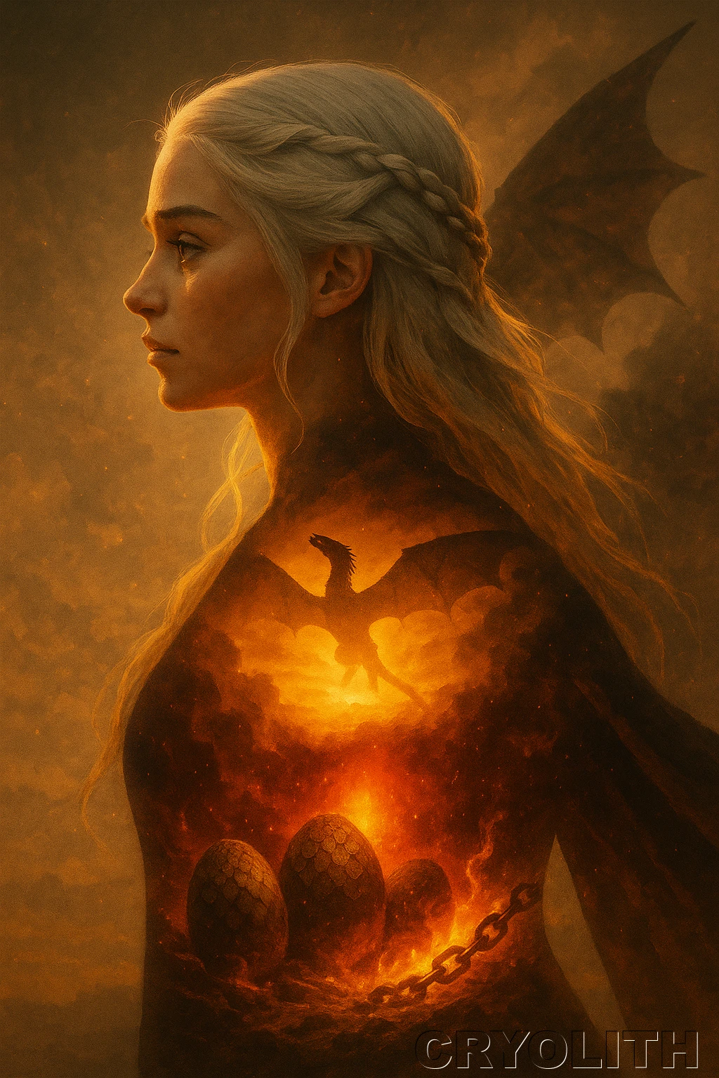 Daenerys Targaryen: Dragon's Heart - Echoes of Pop Culture artwork by Cryolith