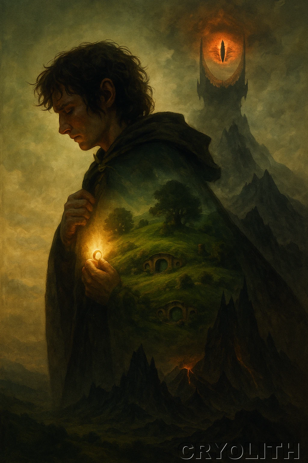Frodo Baggins: Burden of Hope - Echoes of Pop Culture artwork by Cryolith