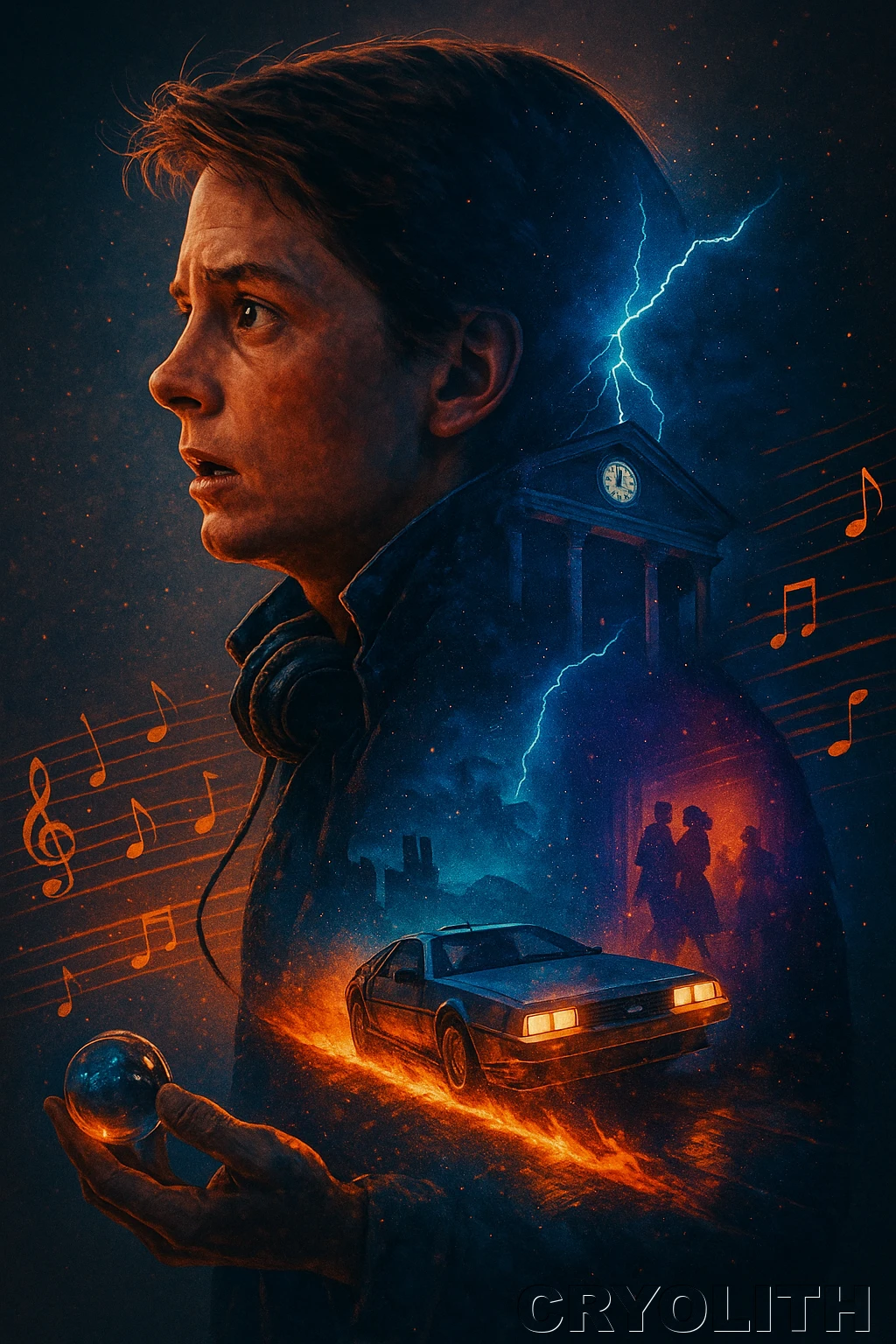 Marty McFly: Temporal Rocker - Echoes of Pop Culture artwork by Cryolith