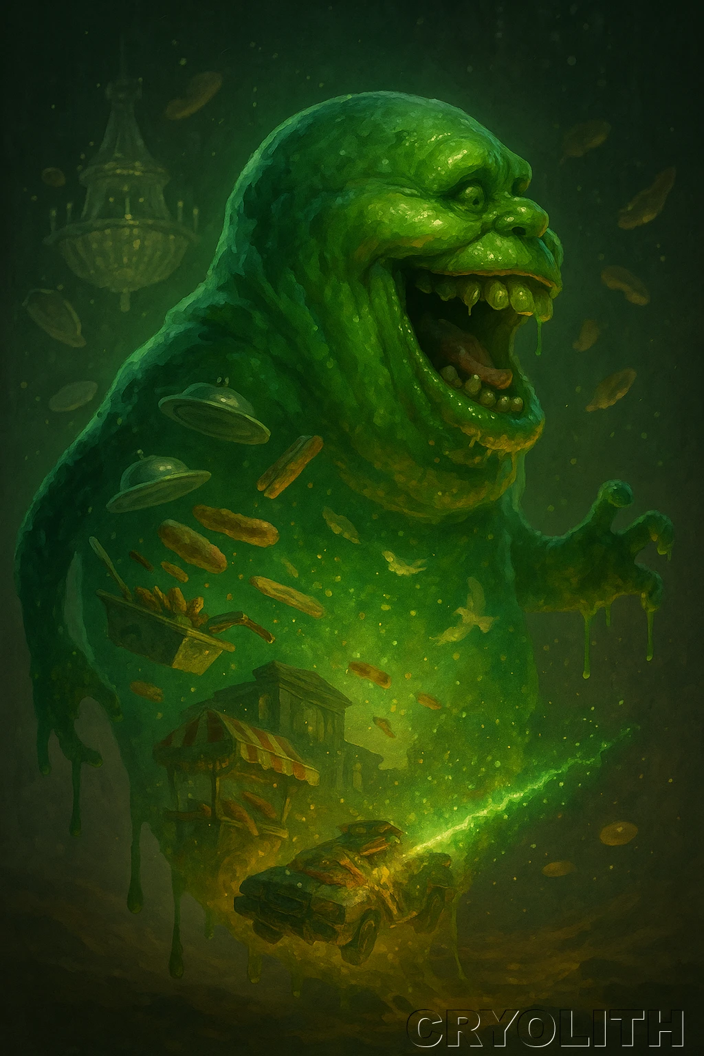 Slimer: Ectoplasmic Mischief - Echoes of Pop Culture artwork by Cryolith