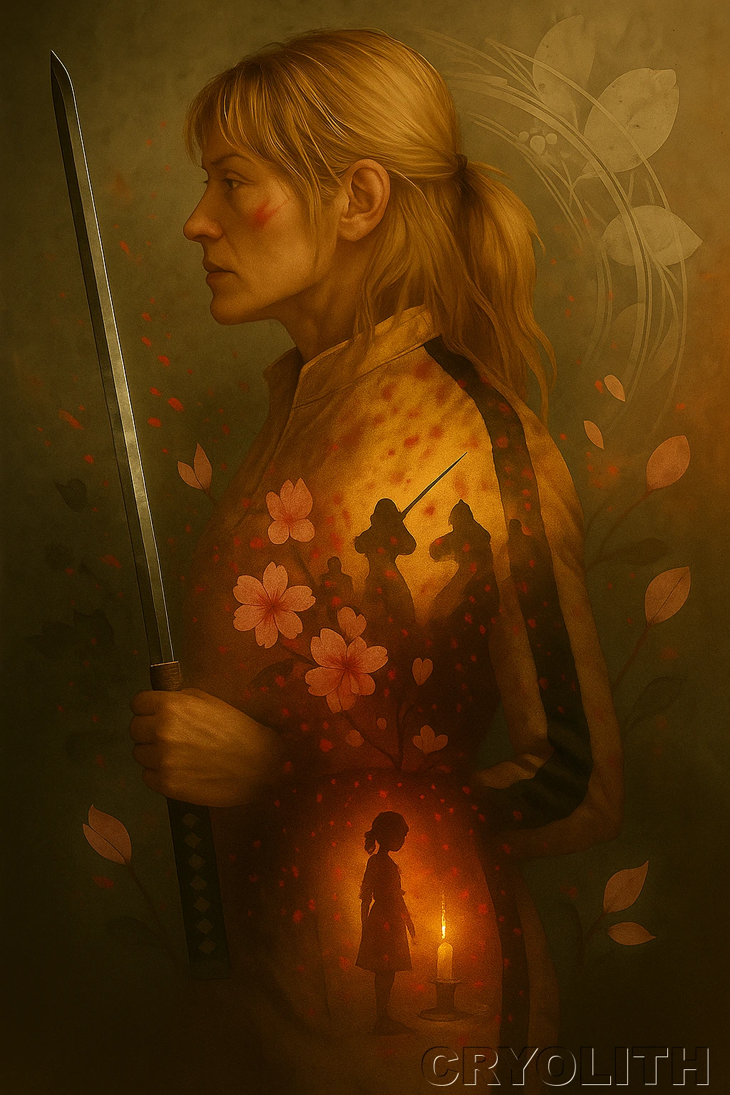 The Bride: Vengeance in Bloom - Echoes of Pop Culture artwork by Cryolith
