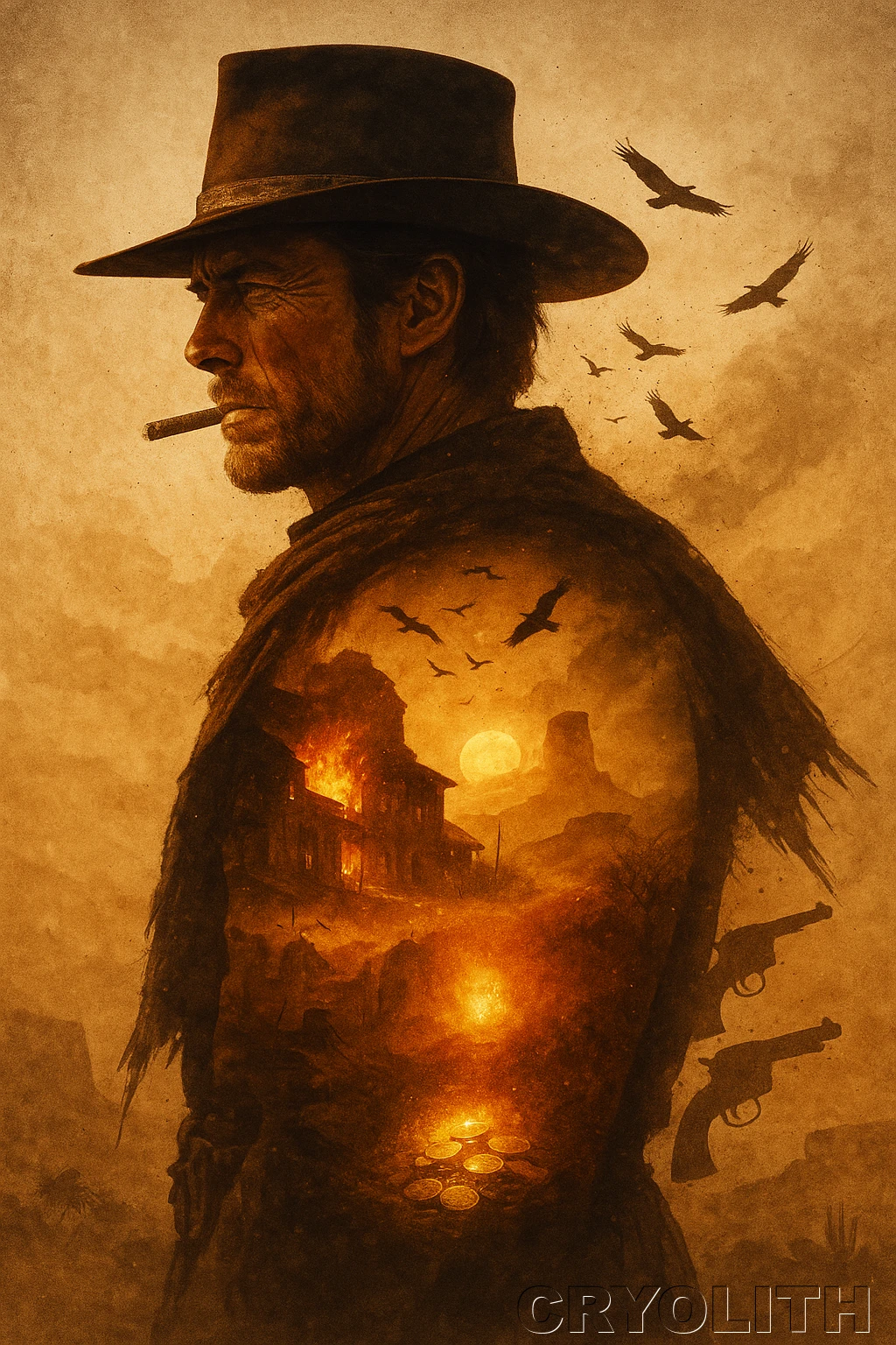 Man with No Name: Fistful of Dust - Echoes of Pop Culture artwork by Cryolith