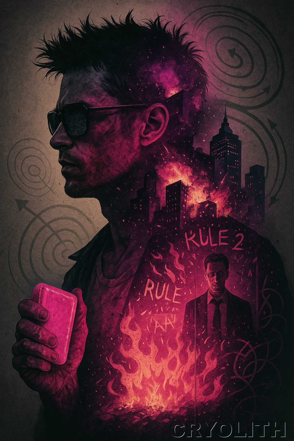 Tyler Durden: Rules of Chaos - Echoes of Pop Culture artwork by Cryolith