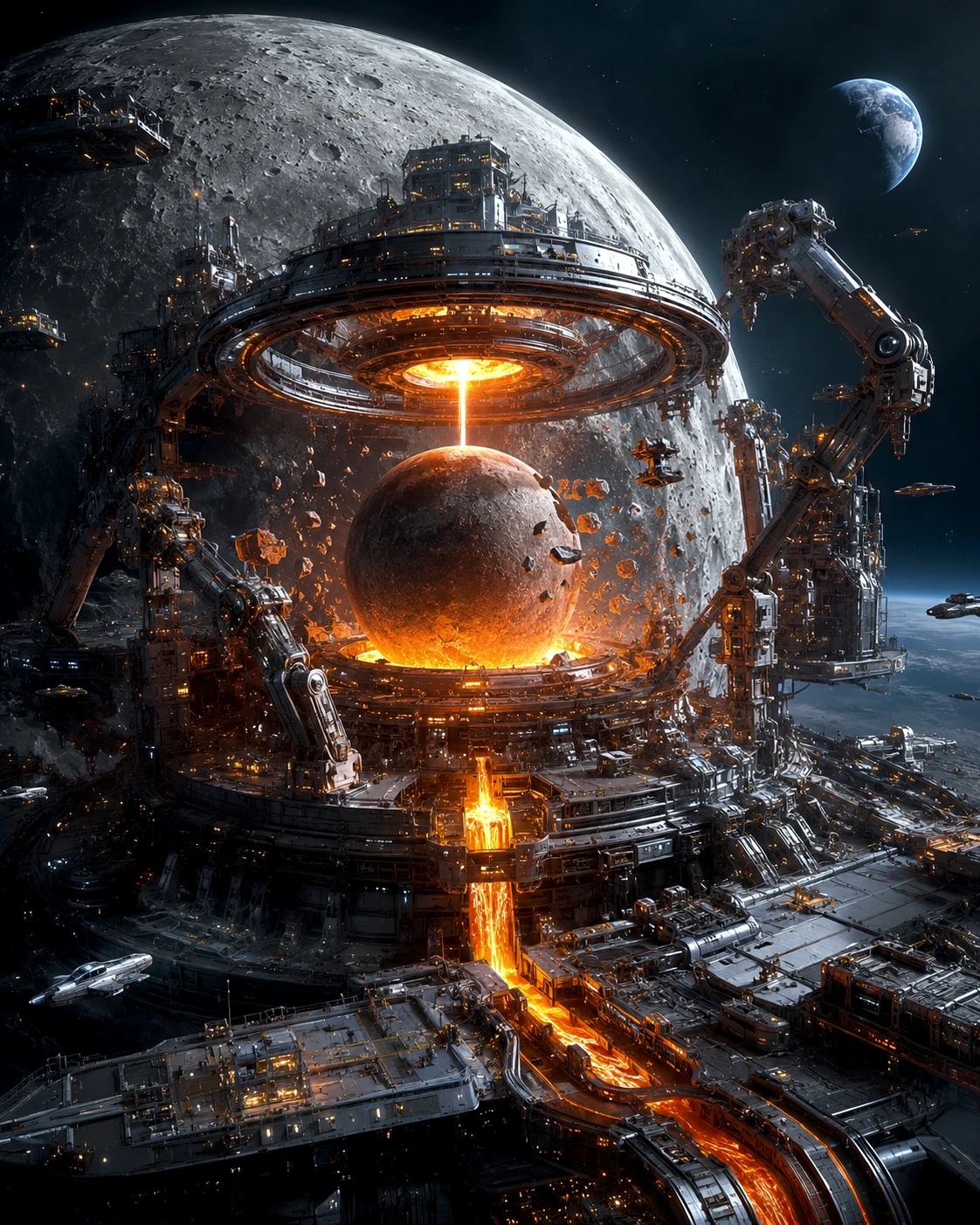 The Moon Foundry - Engines of Creation artwork by Cryolith