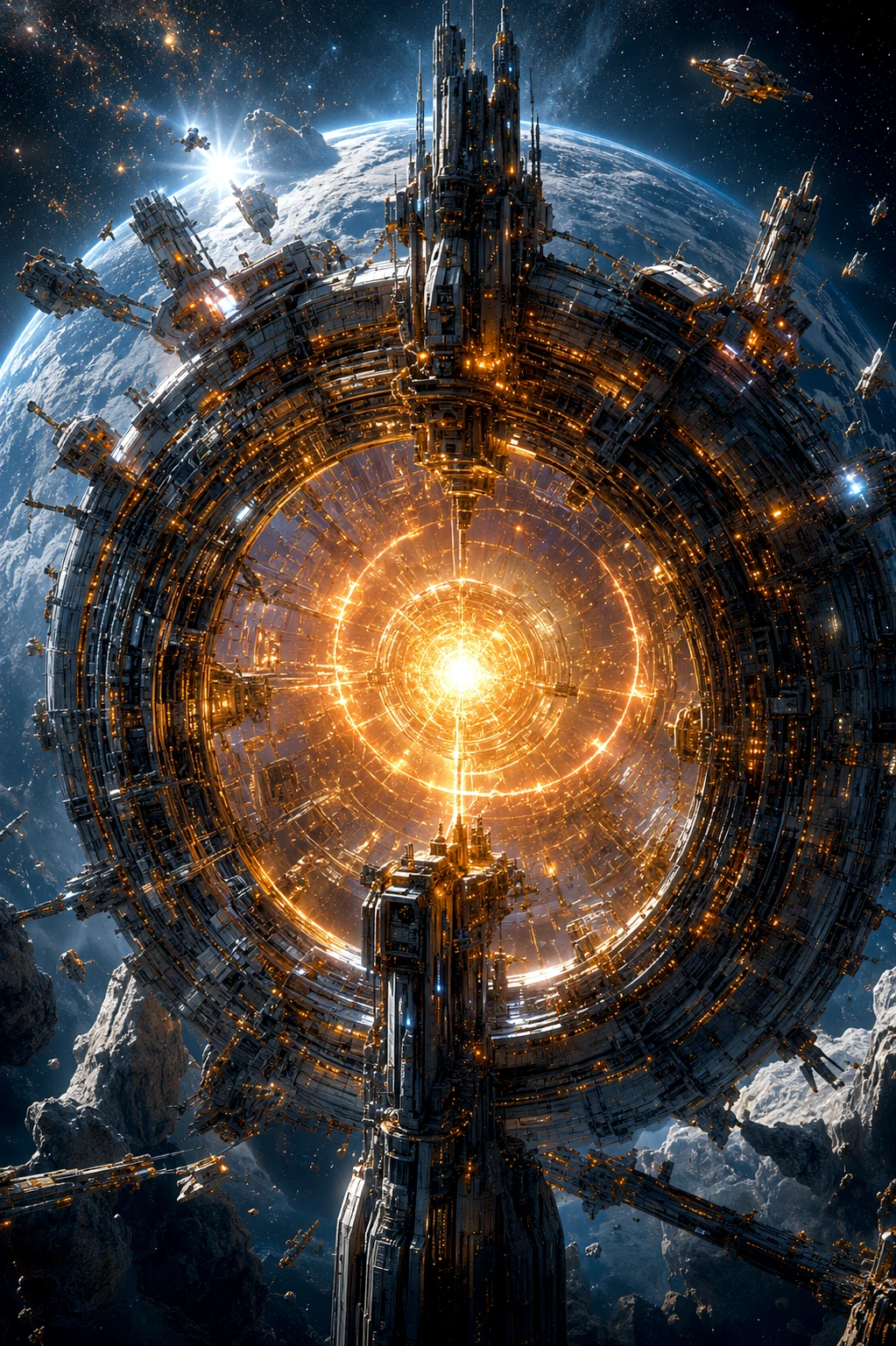 The Solar Crucible - Engines of Creation artwork by Cryolith