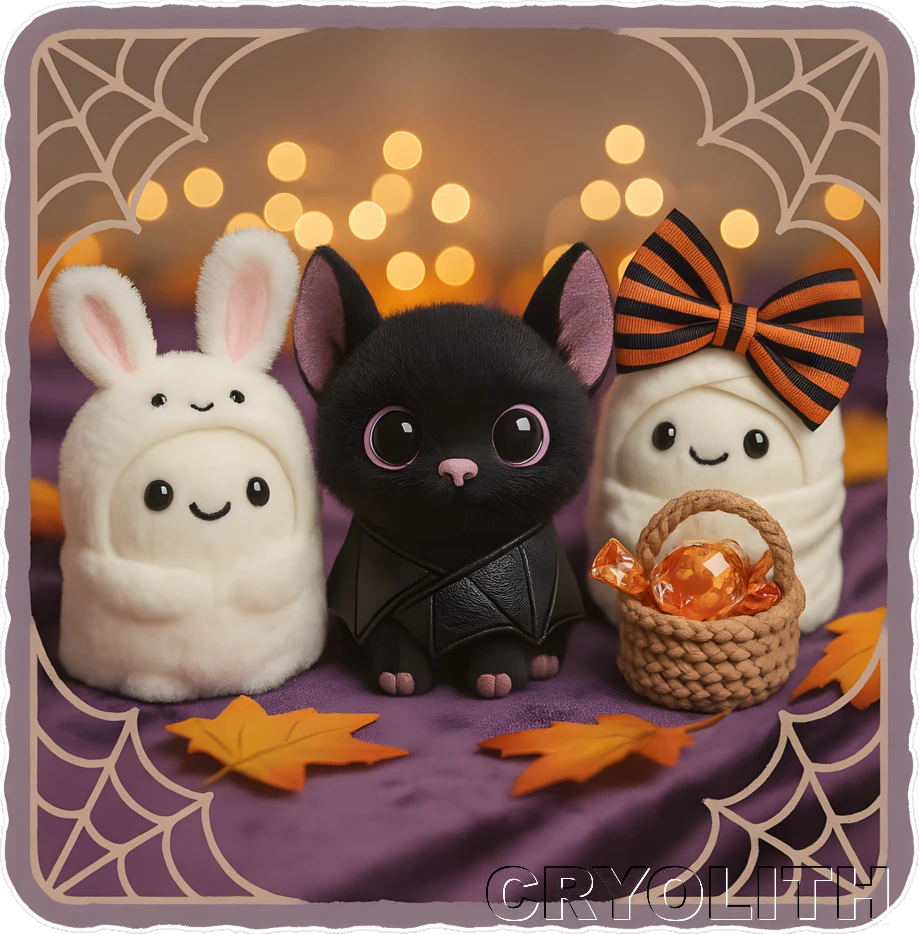 Midnight Trick-or-Treaters - Whimsical Haunts artwork by Cryolith
