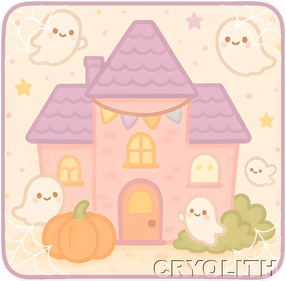 Pastel Haunted Manor - Whimsical Haunts artwork by Cryolith