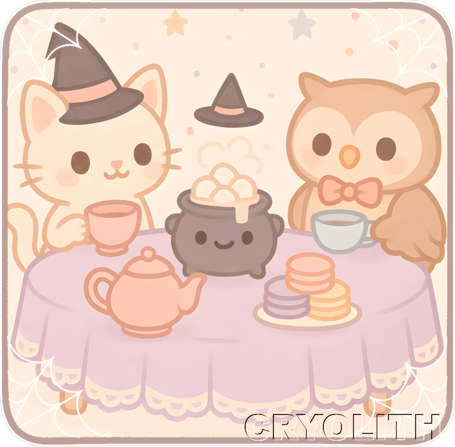 Cauldron Tea Party - Whimsical Haunts artwork by Cryolith