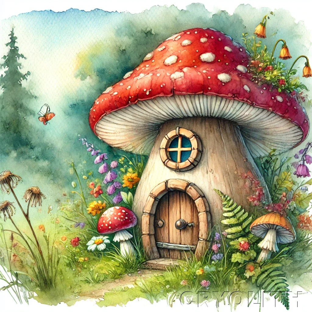 Mushroom Cottage - Hearth and Haven artwork by Cryolith