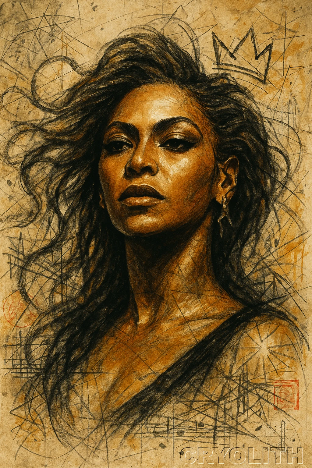 The Queen's Composition - Icons in Graphite artwork by Cryolith