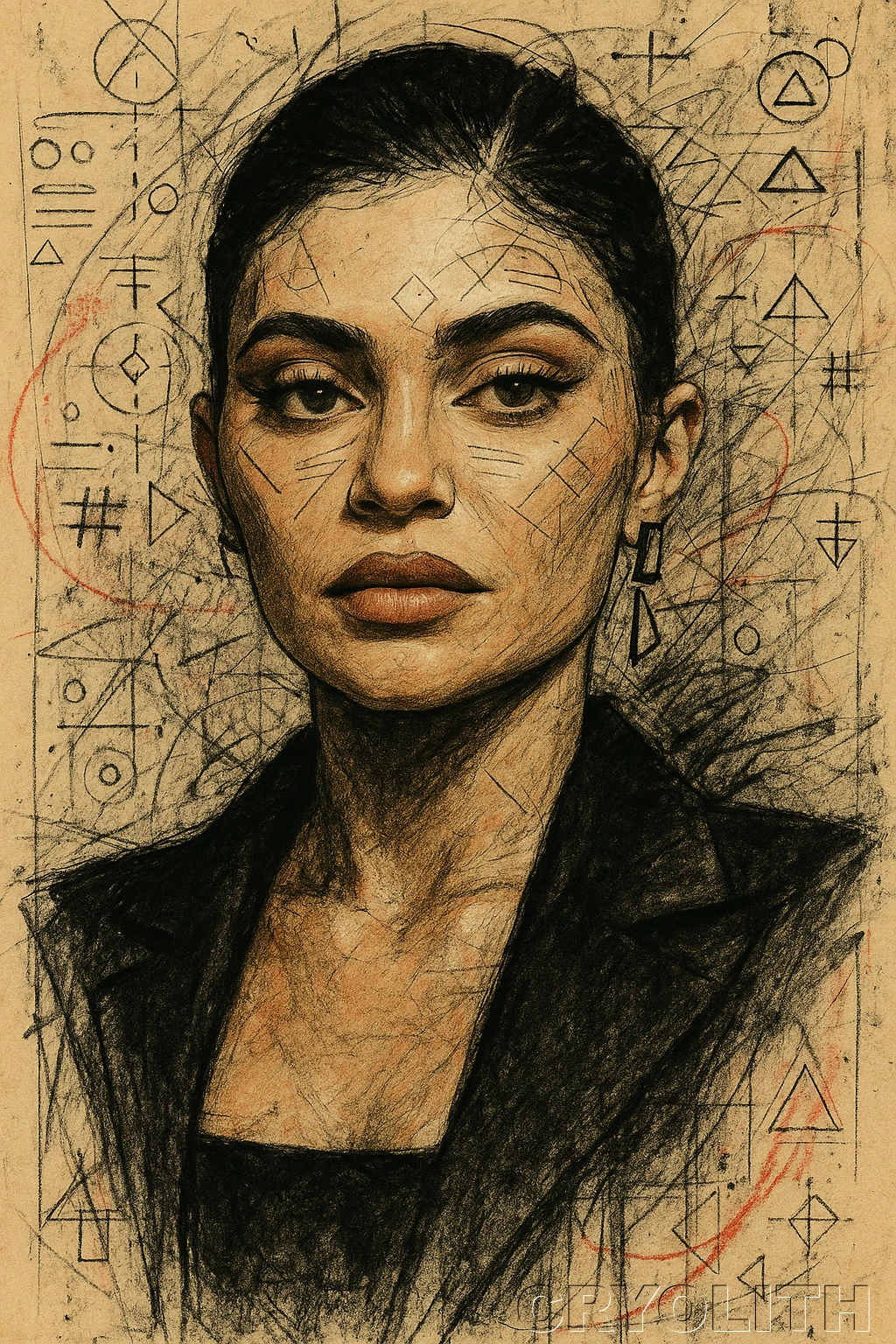 The Geometry of Influence - Icons in Graphite artwork by Cryolith