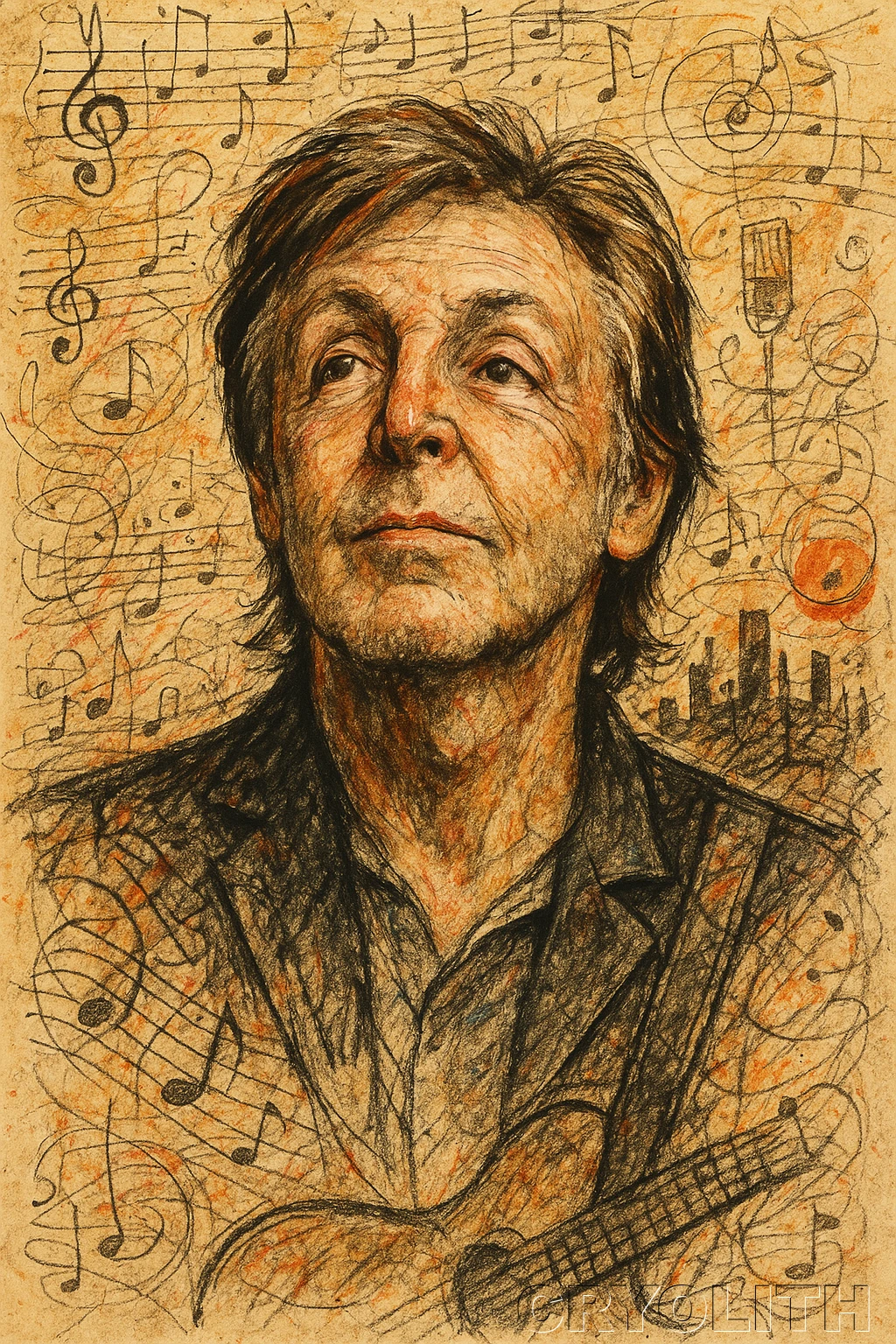 The Songwriter's Sketchbook - Icons in Graphite artwork by Cryolith